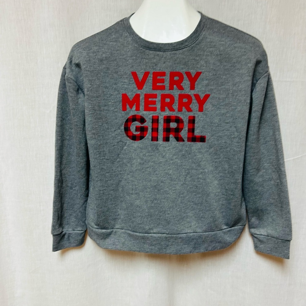 Girls sleepware top XL16 comfy cozy lounge 
Christmas very merry girl